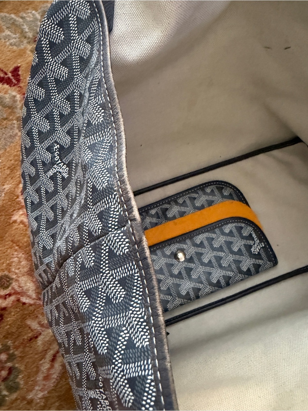 FULL SET GOYARD Saint Louis tote in grey - Picture 14 of 15